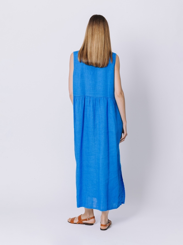 Ärmelloses Leinenkleid