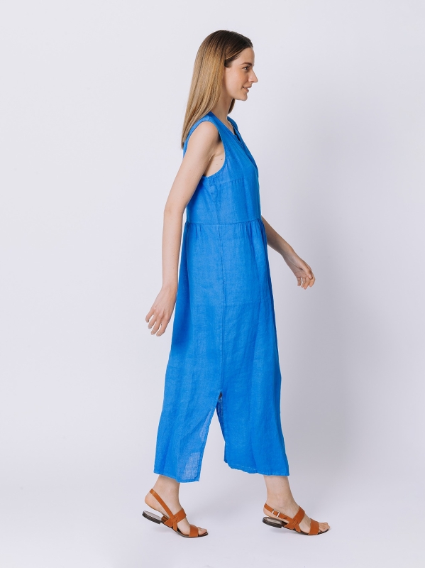 Ärmelloses Leinenkleid