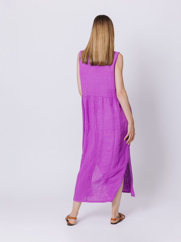 Ärmelloses Leinenkleid