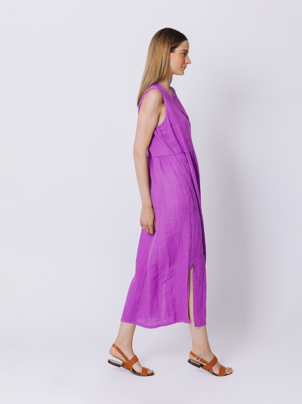 Ärmelloses Leinenkleid