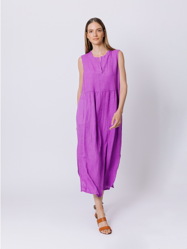 Ärmelloses Leinenkleid
