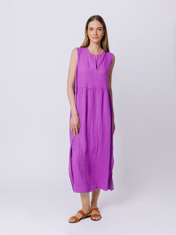 Ärmelloses Leinenkleid