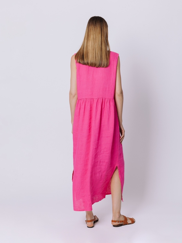 Ärmelloses Leinenkleid