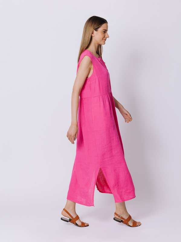 Ärmelloses Leinenkleid