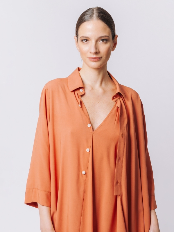 Camicia svasata in viscosa