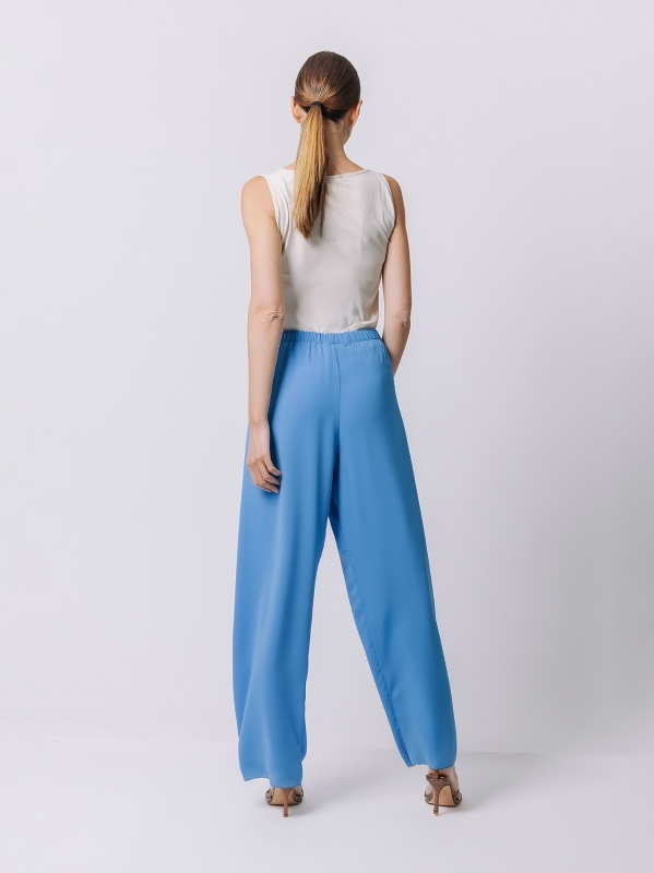 Double chiffon loose trousers
