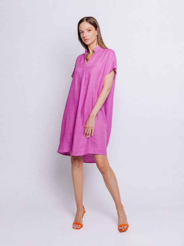 Mini dress in lino