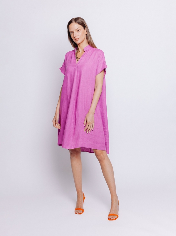 Mini dress in lino