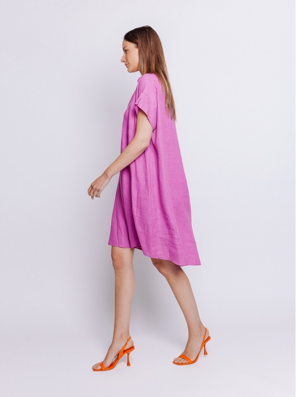 Mini dress in lino