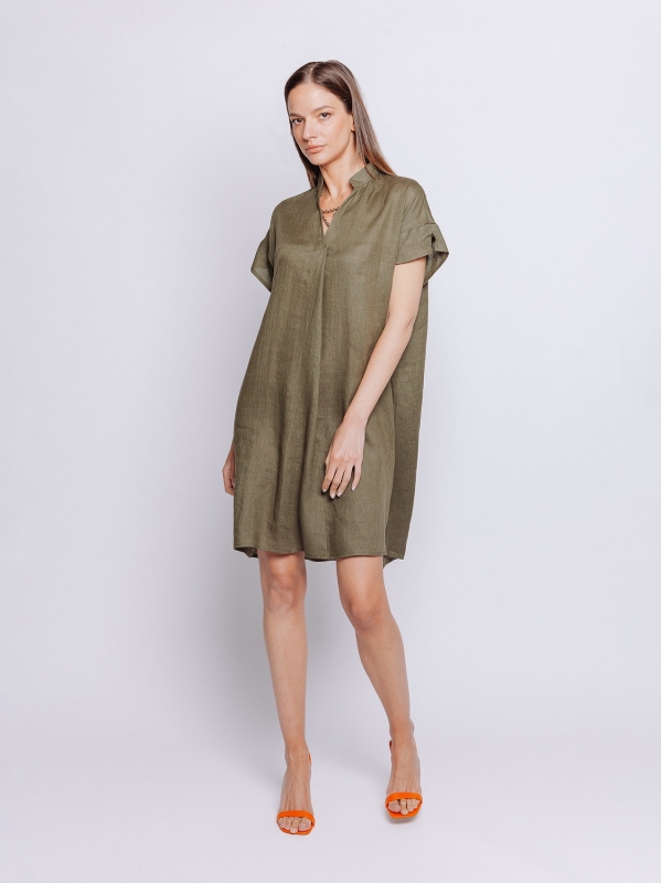 Mini dress in lino