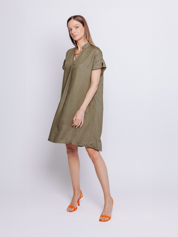 Mini dress in lino