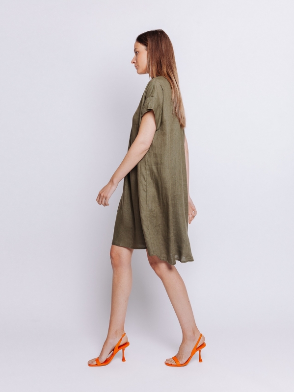 Mini dress in lino