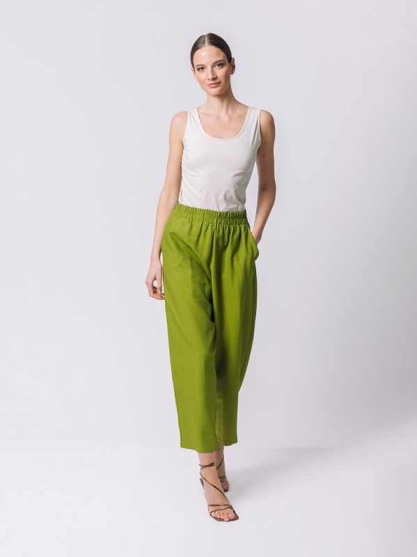 Pantalone gaucho in viscosa