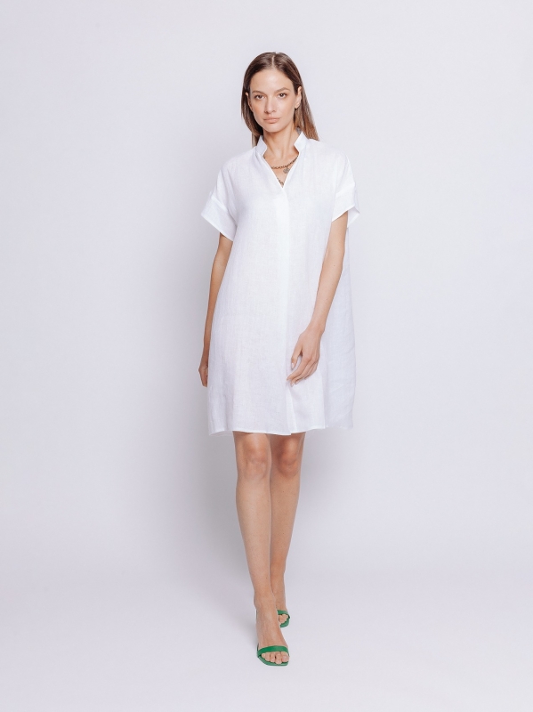 Mini dress in lino