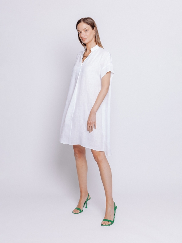 Mini dress in lino