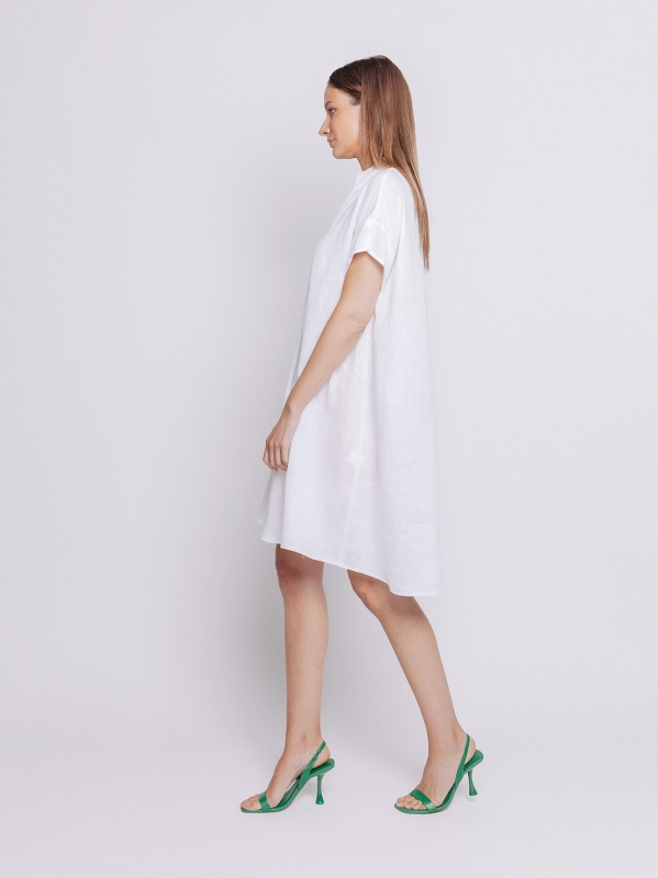 Mini dress in lino