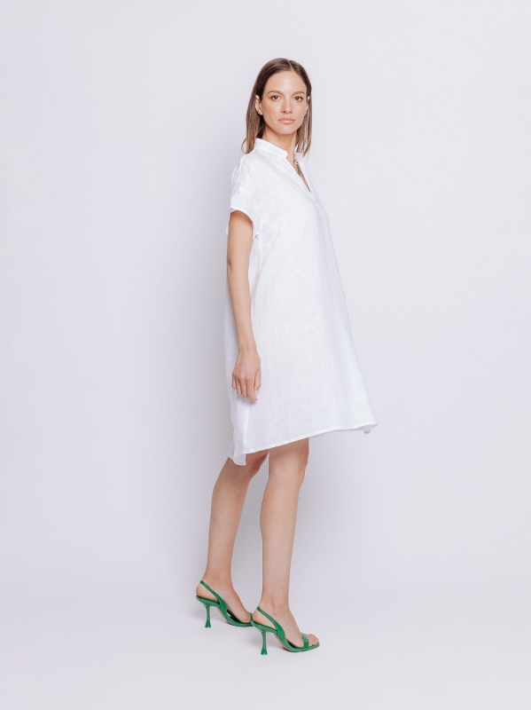 Mini dress in lino