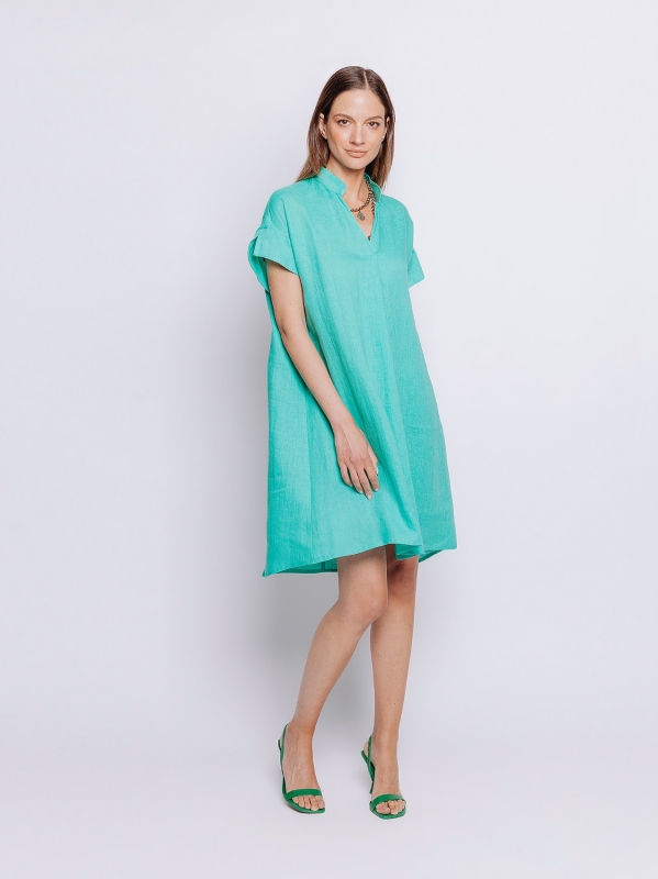 Mini dress in lino