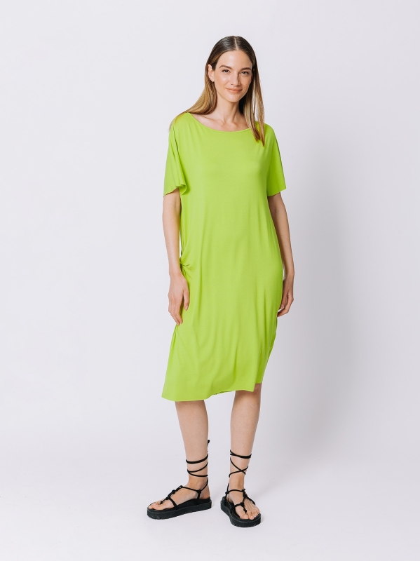 Midi dress with knot 