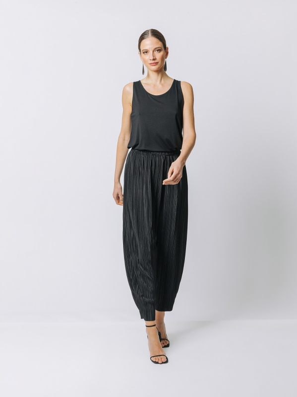 Pantalone anfora in plissè