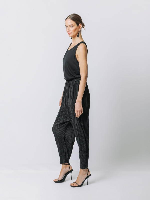 Pantalone anfora in plissè