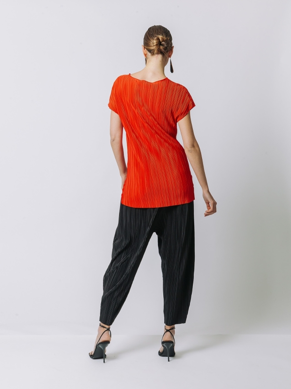 Plissee-T-Shirt
