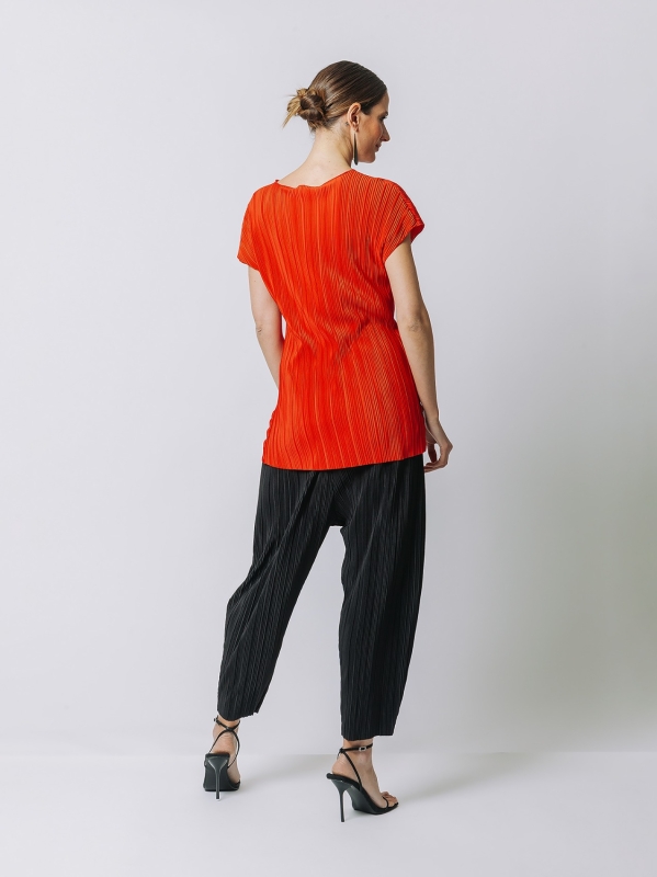 Plissee-T-Shirt