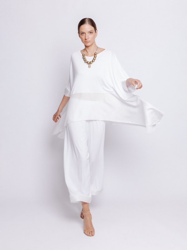 Bimaterial over size t-shirt