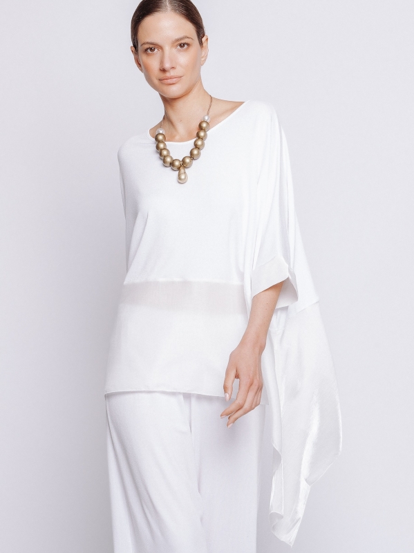 Bimaterial over size t-shirt