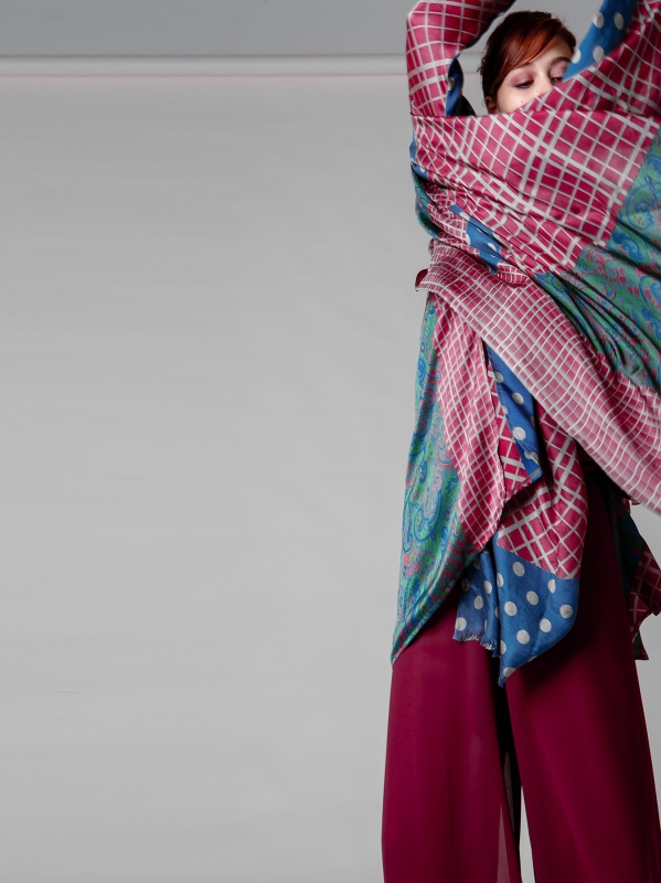 Sciarpa motivo tartan