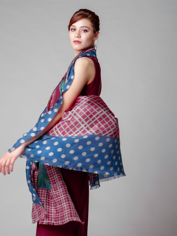 Sciarpa motivo tartan
