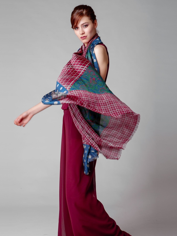 Sciarpa motivo tartan