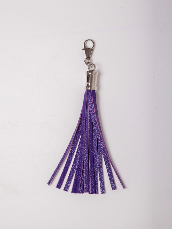  CHARM CON FRANGE IN PELLE E DETTAGLI SIVLER