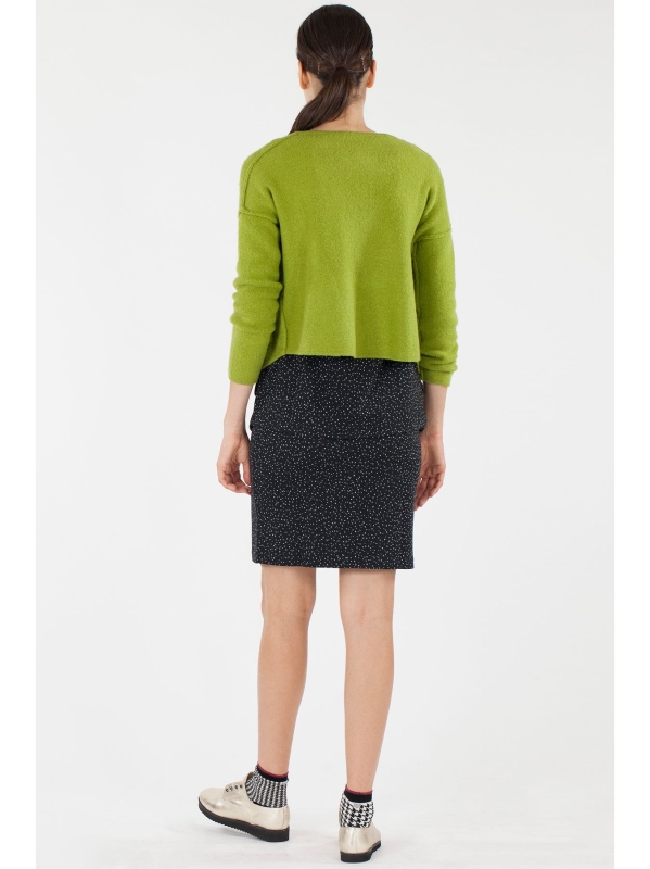 Cardigan corto in maglia con zip