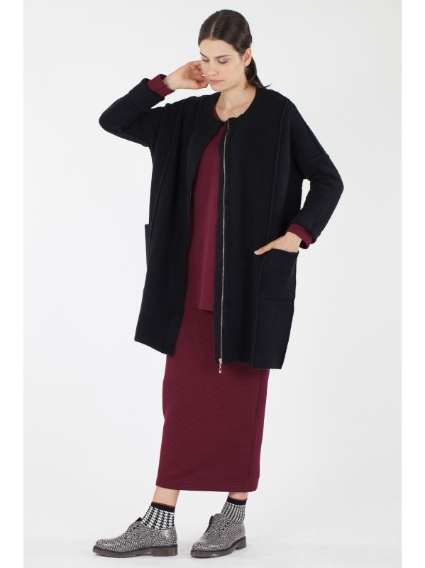 Cardigan lungo in maglia