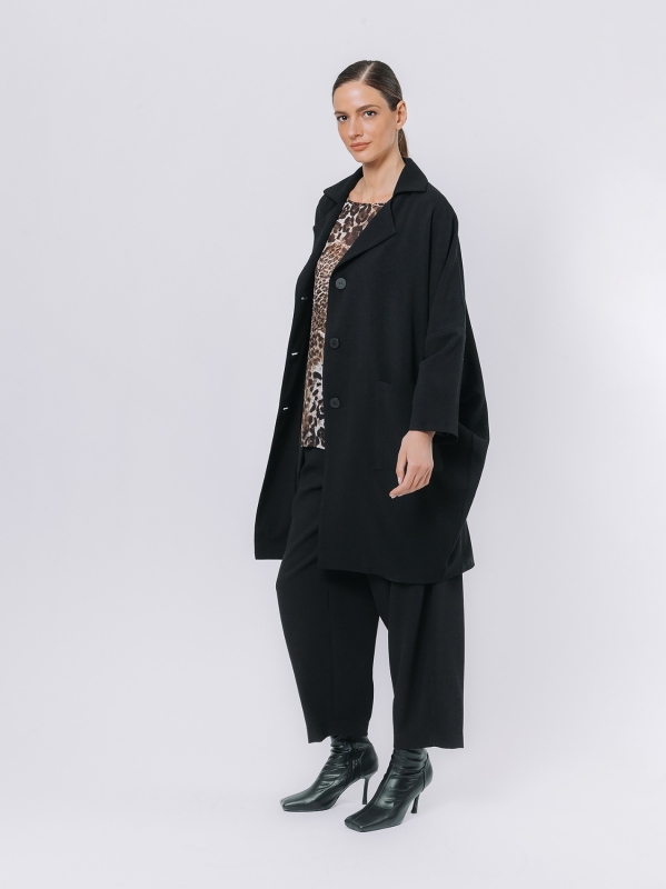 Oversized blazer in crepe