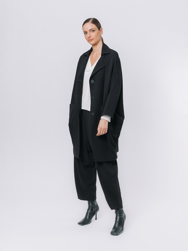 Oversized blazer in crepe