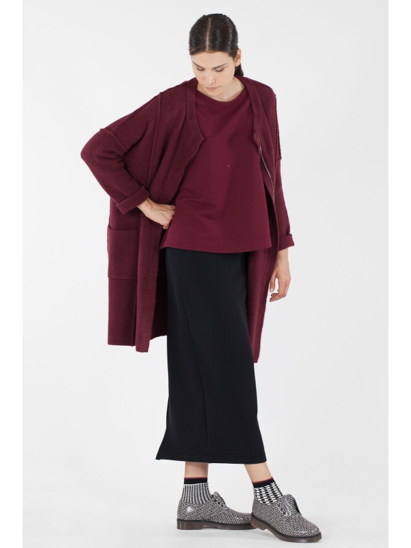 Cardigan lungo in maglia