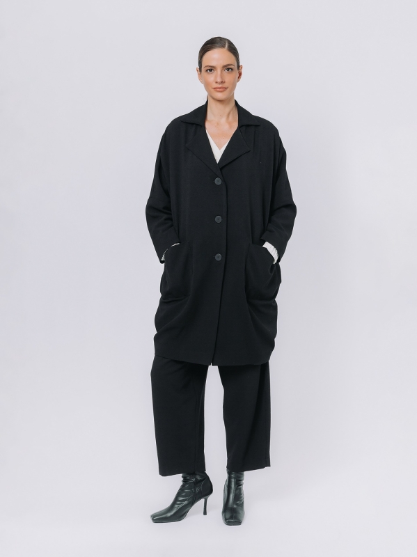 Oversized blazer in crepe