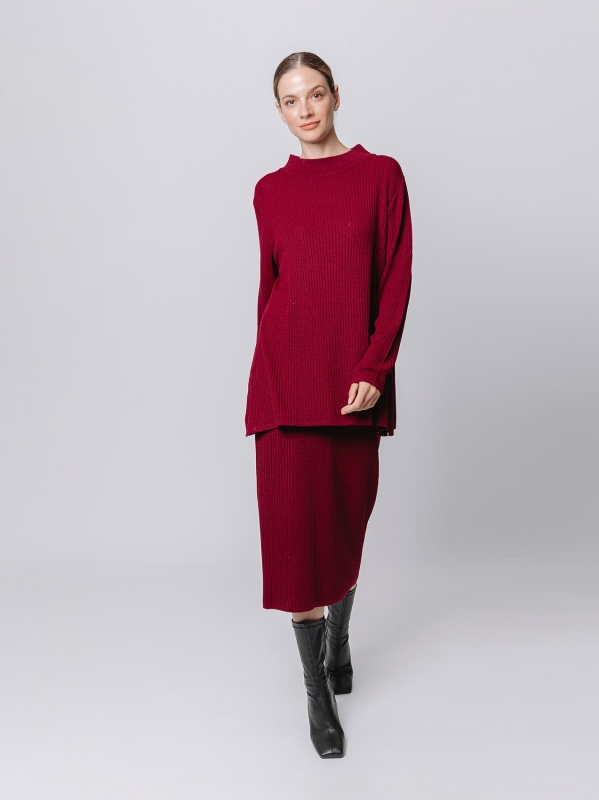 Maglia slim a coste
