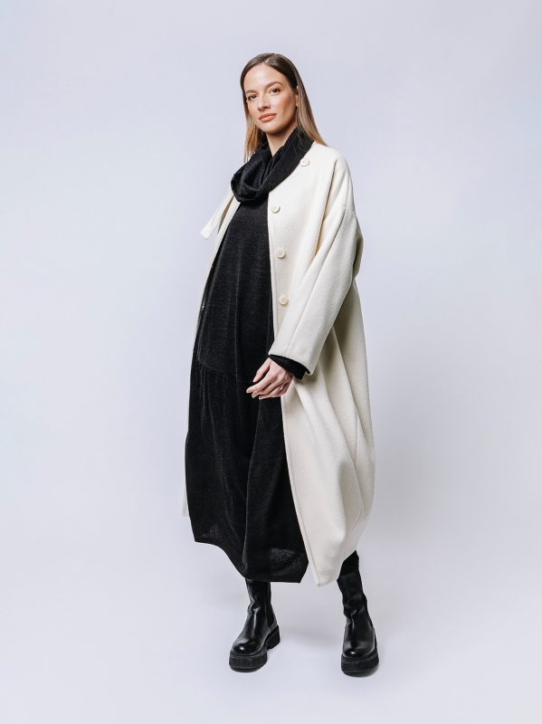 Cappotto over lana e cashmere