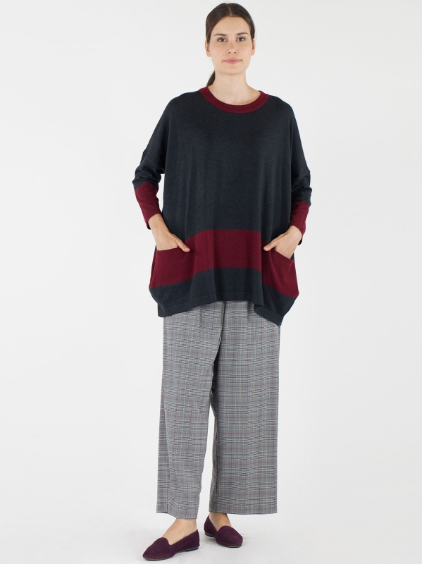 Maxi maglia bicolore