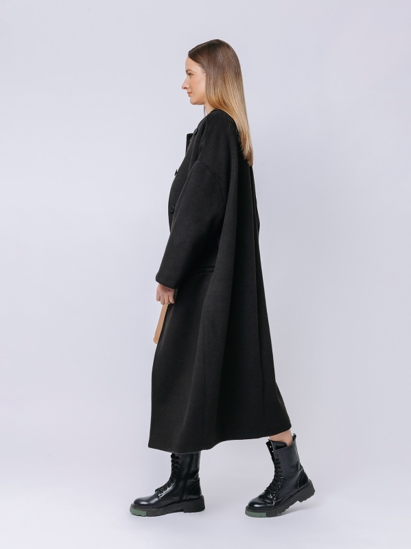 Cappotto over lana e cashmere