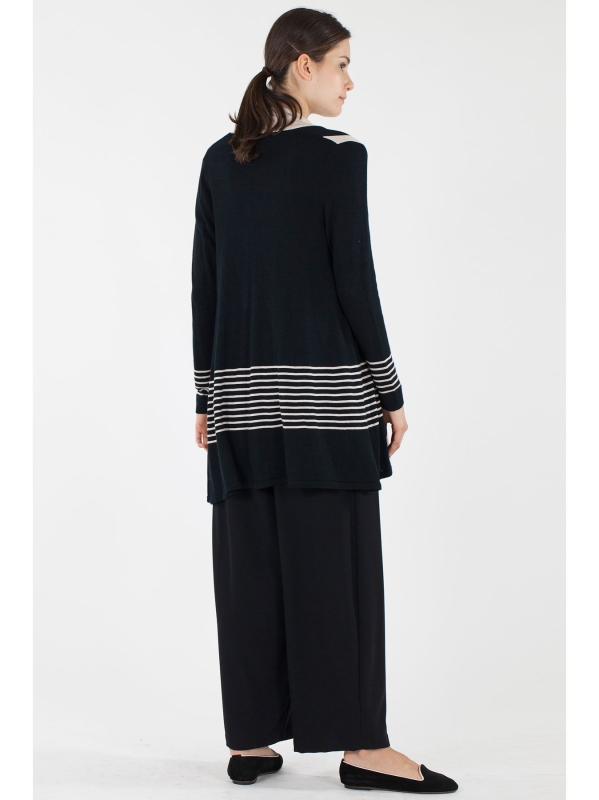 Cardigan con dettaglio righe