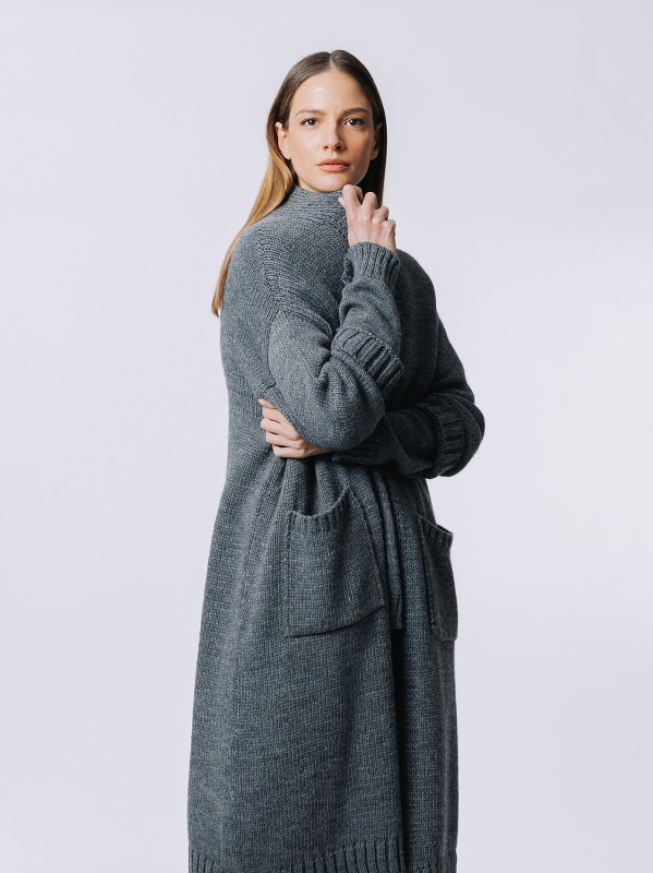 Maxi cardigan in maglia