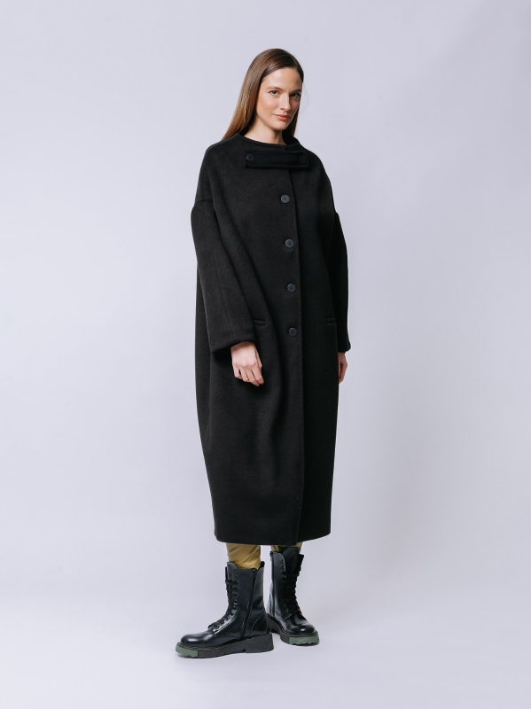 Cappotto over lana e cashmere