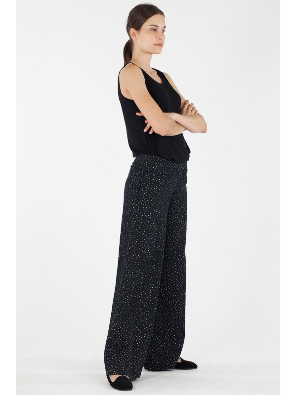 Pantalone clown con fantasia puntinata