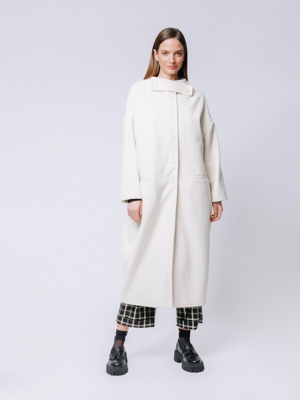 Cappotto over lana e cashmere