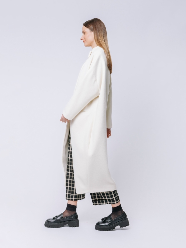 Cappotto over lana e cashmere