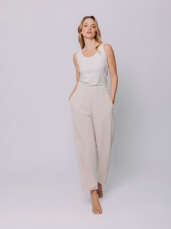 Pantaloni in crepe affusolati